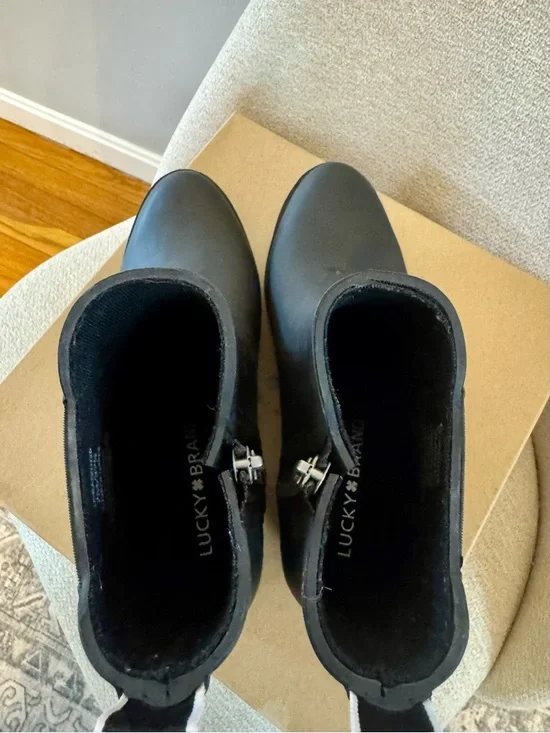 Lucky Brand Basel H2O Waterproof Rain Ankle Boots in Black - Picture 7 of 10